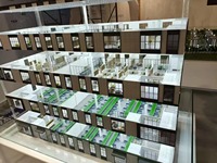Maqueta Arquitectónica Móvil con Efectos de Iluminación, Diseño Moderno para Exhibición en Interiores