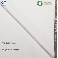 Tissu de costume durable en polyester viscose TR tissé, écologique et infroissable pour uniformes