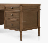Bureau de direction moderne en bois de chêne massif de haute qualité avec tiroir, bureau d'écriture/ordinateur durable pour chambre ou hôtel