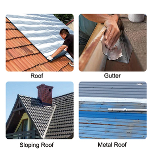 Cinta Impermeable de Butilo de <span class=keywords><strong>Alta</strong></span> Densidad ANTI <span class=keywords><strong>Flex</strong></span>, Cinta Autoadhesiva de Aluminio, Suministro al por Mayor, Sellado de Techos, Reparación de Grietas en Paredes - Product Image 4