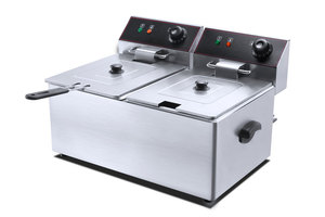 <span class=keywords><strong>Tarzan</strong></span> 4L Friteuse Électrique Commerciale Table Top Friteuse Double Réservoir Machine Pour Les Ventes Chip Poulet Et Friteuse - Product Image 3