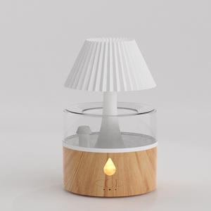 Diffuseur d'arômes JCSY Cloud Rain 0,5L, grain de bois blanc, humidificateur silencieux avec lumière LED, pour la maison et le bureau - Product Image 2