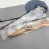 Sacs d'emballage personnalisés à fermeture éclair pour extensions de cheveux, sacs en plastique givrés de luxe pour colliers longs, pochettes personnalisées pour perruques