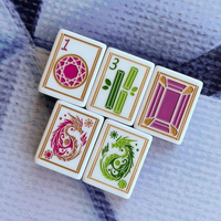 Ensemble de tuiles de mahjong américain en acrylique violet foncé à 3 couches de luxe, tuiles améthyste, bijoux en dentelle précieuse, gravure personnalisée