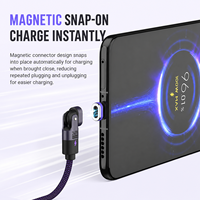 Câble tressé magnétique USB-C vers USB-C SIKAI 240W 5A PD 3.1 avec puce E-Marker pour voiture/bureau/jeux/ordinateur portable/téléphone/banque d'alimentation – Vente en gros