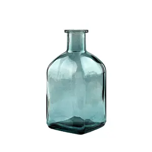 Vaso de vidro para flores, conjunto de cristal vintage redondo transparente para casamento, pequeno e transparente