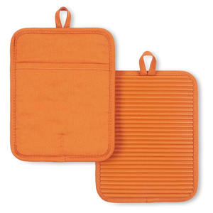 <span class=keywords><strong>KitchenAid</strong></span>-Juego de manoplas para horno de silicona suave acanalada de alta calidad, soporte para olla resistente al agua, goma de algodón antiescaldado - Product Image 2