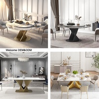 Table à Manger Dorée et Ensemble de 8 Chaises Luxe Oriental Chevrons Italiens – Table de Salle à Manger, Vente en Gros Meubles