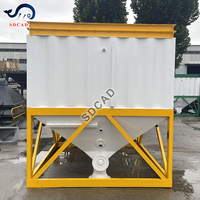 Silo de stockage horizontal portable, transport facile pour le ciment, le cendres volantes, la poudre minérale, la manutention de matériaux en vrac
