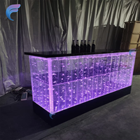 Comptoir courbé à bulles d'eau pour aquarium à LED Table de réception Lumière à LED Mobilier de comptoir de bar moderne