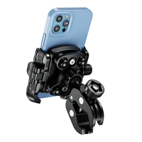 Kewig Support de téléphone pour vélo Rotation à 360 ° Support de téléphone universel pour moto Support de téléphone portable anti-vibration pour vélo 5.5-6.8 pouces