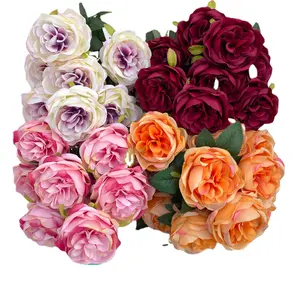 LFH 7 testa bouquet core rose 11 pod decorazione d'interni fotografia ammanettato fiore hotel morbido materiale di seta