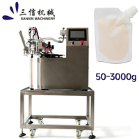 Machine de remplissage et de bouchage automatique de sachets souples pour jus, miel, savon