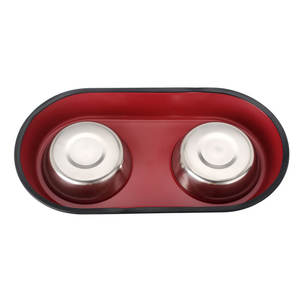 Ambientalmente amigável <span class=keywords><strong>Pet</strong></span> Supplies aço inoxidável tigela dupla comida alimentador de água <span class=keywords><strong>Oval</strong></span> Iron <span class=keywords><strong>Pet</strong></span> <span class=keywords><strong>Food</strong></span> Storage <span class=keywords><strong>Container</strong></span> para - Product Image 4