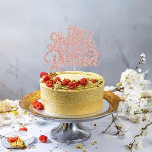 1 ชิ้น ที่ประดับเค้กสีโรสโกลด์กลิตเตอร์ ลาย The Legend Has Retired  สุขสันต์วันเกษียณ ลาก่อนความเครียด สวัสดีเงินบำนาญ ของตกแต่งเค้ก - Product Image 3