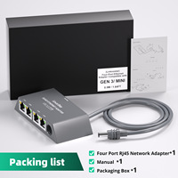 Adaptador Ethernet Multipuerto para Starlink Gen 3 / Starlink Mini, Adaptador Ethernet Gigabit de 4 Puertos y 1000 Mbps, Adaptador Ethernet Rj45
