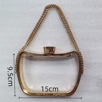 Sac à main de luxe vintage personnalisé de haute qualité fermoir à verrouillage Embrayage boîte en métal flexible interne dorée cadre de sac à main