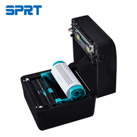 Impresora de etiquetas de transferencia térmica de 4 pulgadas con software gratuito USB para imprimir cuidado de lavado y etiqueta adhesiva en Stock