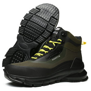 أحذية سلامة بالجملة من الجلد الصناعي الدقيق خفيفة الوزن ومقاومة للثقب وجيدة التهوية، أحذية حماية للعمل - Product Image 4