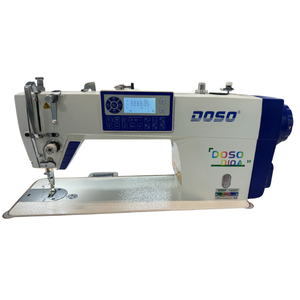 จักรเย็บผ้าอุตสาหกรรมแบบล็อคสติทช์ รุ่น D10A ราคาโรงงาน, ระบบควบคุมด้วยมอเตอร์สเต็ป, ปรับความตึงด้ายอัตโนมัติ, แบบเตียงราบ - Product Image 1