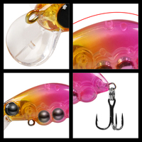 NOUVEAU Leurre Crayon Coulant OEM 4cm 3.4g, Mini Leurre Dur Insecte avec Bille d'Acier Fixe, Appât Artificiel pour la Pêche à la Truite