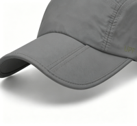 Casquette de sport 5 panneaux UPF50+ protection solaire unisexe, imperméable, séchage rapide, en polyester, réglable, avec logo personnalisé, pour activités de plein air, décontractée, visière pare-soleil