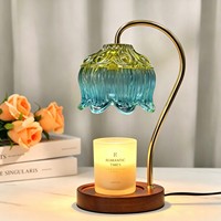 LANJO Lampe chauffe-cire électrique romantique à l'arôme de fraise, éclairage d'ambiance pour chambre à coucher, parfum d'ambiance