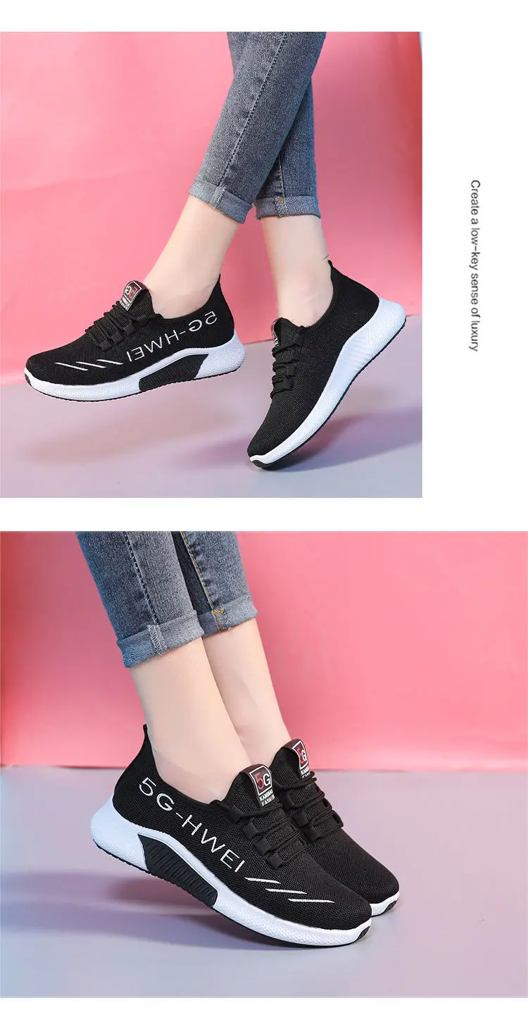 New custom breathable ladies shoes women flat casual shoes