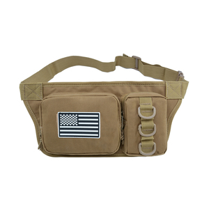 LUPU Tactical Waist Bag Oxford Fabric Adjustable Strap With American Flag <b>Patch</b> Unisex Outdoor Carry - Product Image 3