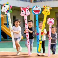 Jouets gonflables en PVC, animaux de dessin animé sur longues tiges, pour enfants, pour stands de rue, bâtons gonflables promotionnels, ballons gonflables animaux