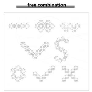 Lampada a sospensione Design industriale ad alta luminosità risparmio energetico 36W 60cm lampada a forma di ingranaggio nera - Product Image 4