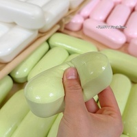 Jouet Squishy en forme de bâton de fromage, en matériau PU, à rebond lent, réaliste, anti-stress, petit et doux, jouet à sucer au doigt