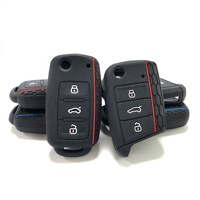 Funda de Lujo para Llave de Auto, a Prueba de Golpes, Antiarañazos, Impermeable, Protector de Llave Multicolor Personalizado para vw Golf R