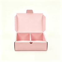 Boîte Cadeau Personnalisée pour Papeterie et Souvenirs, Boîte d'Expédition en Papier à Double Compartiment avec Deux Séparations
