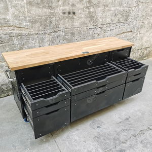 Kkmark - Boîte à outils mobile personnalisée, poste de travail, établi, valise de transport, valise de route avec séparateurs réglables - Product Image 6