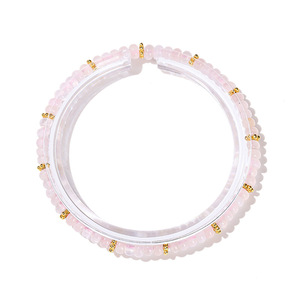 สร้อยข้อมือหินอัญมณีสีเขียวบำบัดธรรมชาติสำหรับทุกเพศสร้อยข้อมือคริสตัลคริสตัลแบบยืดได้สำหรับทุกเพศ - Product Image 6