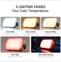 1*21700 Batterie Li-ion 4000mAh Lampe de camping LED blanche, chaude et rouge pour le camping et les situations d'urgence