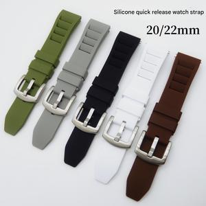 Upro Quick Release 20mm 22mm Silicone <b>Watch</b> Band for Diving <b>Watch</b> Waterproof Sport Strap Heavy Duty <b>Rubber</b> Wristband - Product Image 6