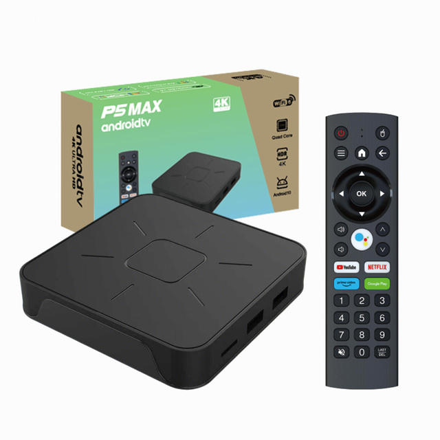 P5 Max H313 2g16g Android 14 Android TV Box 4k Quad Core 2.4g/5g Wifi Android Smart Tv Box H.265 Web Player
