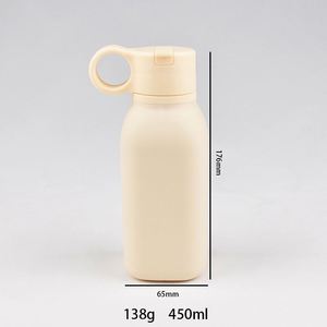 Botella de Agua Deportiva Infantil de Silicona con Asa Portátil de 450 ml, con Pajita de Plástico, Personalizable con Logotipo, para la Escuela o Viajes - Product Image 3