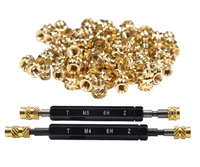 Inserts filetés en laiton à fusion à chaud, kit d'écrous à insertion thermique sur mesure, tailles M1.2 M2 M2.5 M3 M4 M5 M6 M8 M10 M12 6-32 8-32 1/4-20 pour écrous