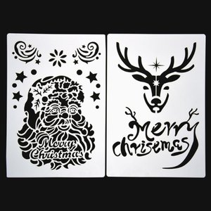 Giáng Sinh Giấy Nến <span class=keywords><strong>T</strong></span>ái Sử Dụng Nhựa Thủ Công Mẫu Cho Nghệ Thuậ<span class=keywords><strong>t</strong></span> Vẽ Tranh Phun Cửa Sổ Kính, Cửa, Cửa <span class=keywords><strong>T</strong></span>ường - Product Image 4