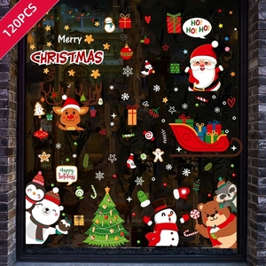 Christmas Window <b>Stickers</b> for Home Decor Holiday Snowflake Reindeer Santa Claus Glass Decals for Indoor <b>Outdoor</b> Xmas Decorations - Product Image 6
