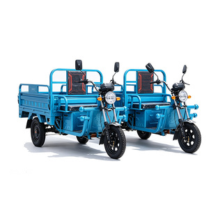 รถสามล้อไฟฟ้าสีน้ำเงิน 60V แบบเปิดประทุน รับน้ำหนักได้ 400 กก. กำลังไฟ 1200-2000 วัตต์ ความเร็ว 25-40 กม./ชม. - Product Image 1