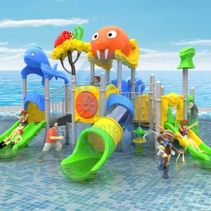 Parque de aventuras acuáticas comerciales Paseos y accesorios Juegos de toboganes acuáticos Plástico divertido 1 juego Equipo de patio interior