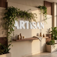 Enseigne murale personnalisée en lettres 3D rétroéclairées par LED, logo lumineux Halo pour magasin de détail, hôtel, café, devanture de commerce