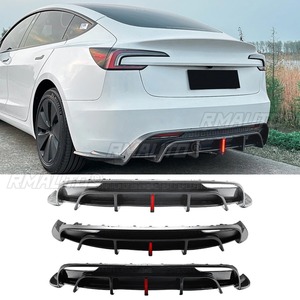 ชุดแต่งกันชนหลังสำหรับรถยนต์เทสล่า รุ่น 3 ปี 2024+ พร้อมลิ้นกันชนและแผ่นป้องกัน - Product Image 2