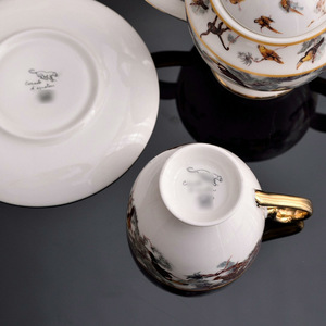 H Home Equatorial Jungle Series European Style Light Luxury Ceramic Coffee Cup <b>Teapot</b> Gift Set - Product Image 5