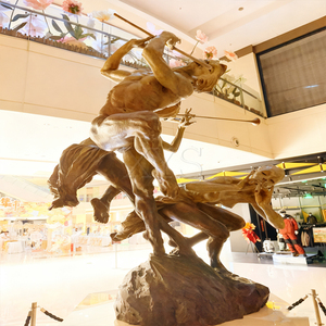 Escultura <span class=keywords><strong>de</strong></span> fundición chapada en bronce <span class=keywords><strong>de</strong></span> artistas <span class=keywords><strong>de</strong></span> circo con posturas artísticas tensas, figurita 3D para coleccionables <span class=keywords><strong>de</strong></span> arte - Product Image 2