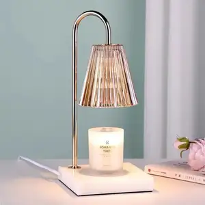 Lampada scaldacandele per tazza candele profumate diffusore di fragranze base in legno semplice lampada scaldacandele regolabile alta con timer